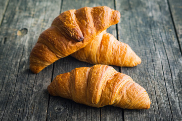 Tasty buttery croissants.