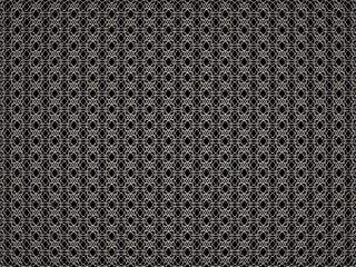 White graphic pattern on black background