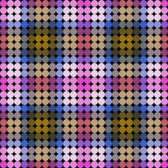 Kaleidoscopic low poly circle style vector mosaic background