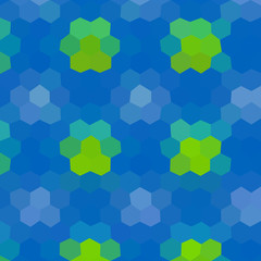 Fototapeta na wymiar Flower low poly hexagon style vector mosaic background