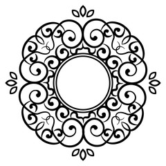 Elegant luxury retro floral frame.