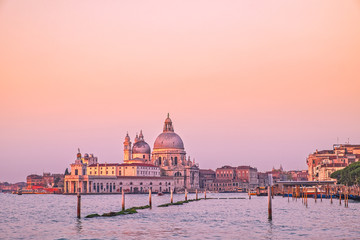 Obraz na płótnie Canvas Scenic view of Santa Maria Della Salute cathedral in Venice