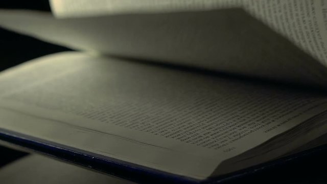 Fast flipping book pages.