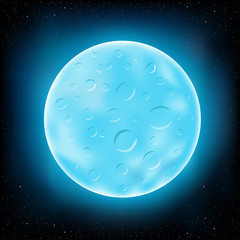 Fototapeta premium blue moon and space