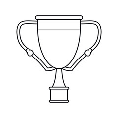 Trophy cup icon. Winner competition success price and award theme. Isolated design. Vector illustration