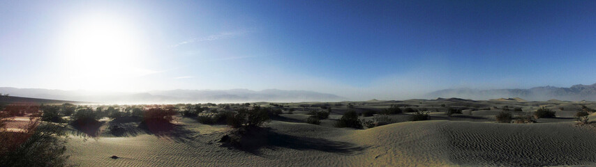Death valley, California landscape panoramic