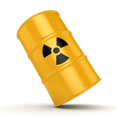 3D rendering radioactive barrel © apopium