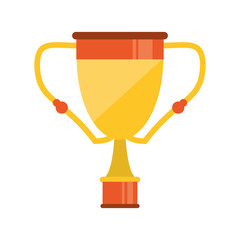 Trophy cup icon. Winner competition success price and award theme. Isolated design. Vector illustration