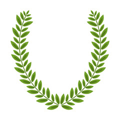 leaves wreath icon. Rustic decoration spring and invitation theme. Isolated design. Vector illustration