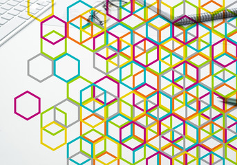 Colorful geometric backdrop