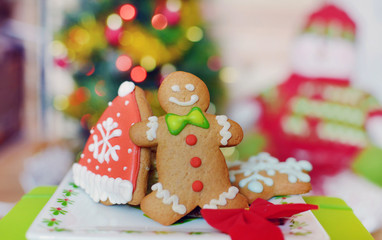 Smiling gingerbread man for christmas