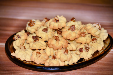 homemade cookies with walnuts