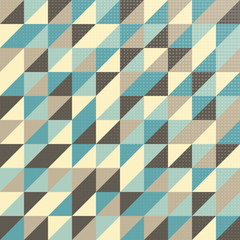Geometric pattern in vintage colors with halftone effect on a separate layer for easy editing
