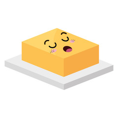 Obraz premium delicious butter kawaii style vector illustration design