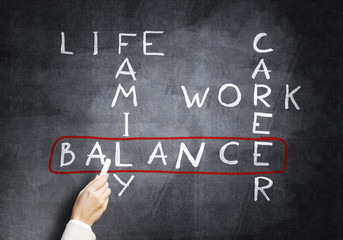 Fototapeta premium Woman draw crossword