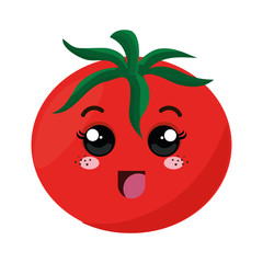 fresh tomate kawaii style vector illustration design