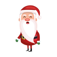 santa claus character kawaii style vector illustration design