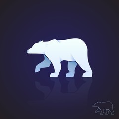 Abstract logo polar bear. Vector illustration.