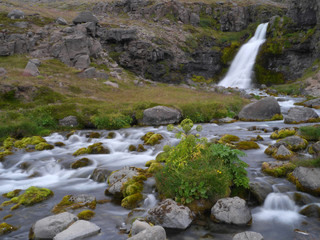 Wasserfall Gljufurarfoss am Arnarfjörður in Island