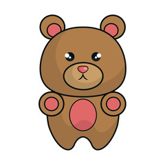 cute bear animal kawaii style vector illustration design