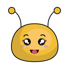 cute bee animal kawaii style vector illustration design