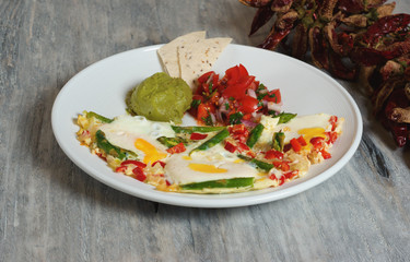 Mexican omelette - eggs baked with vegetables