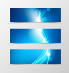 Set of header banner dynamic design