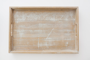 Empty wooden tray