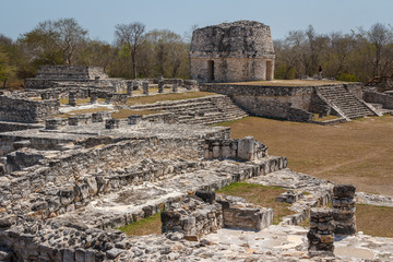 Ruins of the ancient Mayan city of Mayapan, Mexico