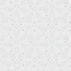 Vector seamless pattern. Modern stylish texture. Repeating geometric tiles with botanical motif. Modern floral print.