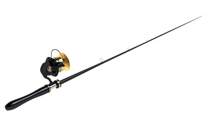 3d illustration of a fishing pole