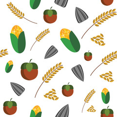 Corn Wheat Seed Nut seamless texture