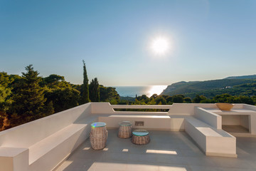 villa exterior with decoration