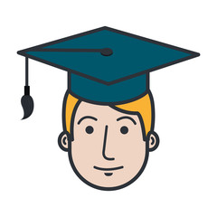 student graduation uniform icon vector illustration design