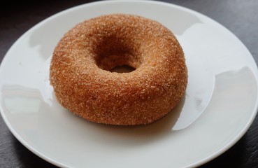 Vegan cinnamon sugar donut