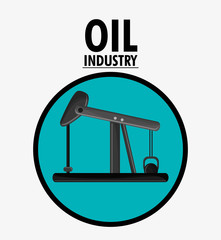 Oil pump icon. Oil price industry fuel production and gasoline theme. Isolated design. Vector illustration