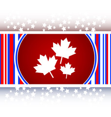 Maple leaf icon on web button