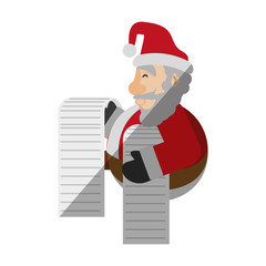 santa claus christmas character icon vector illustration design