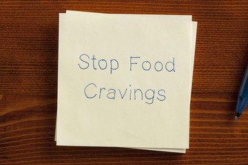 Stop Food Cravings on a note