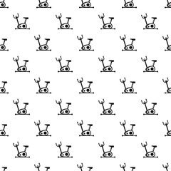 Exercise bicycle pattern. Simple illustration of exercise bicycle vector pattern for web