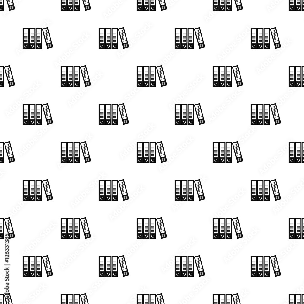Poster office folders pattern. simple illustration of office folders vector pattern for web