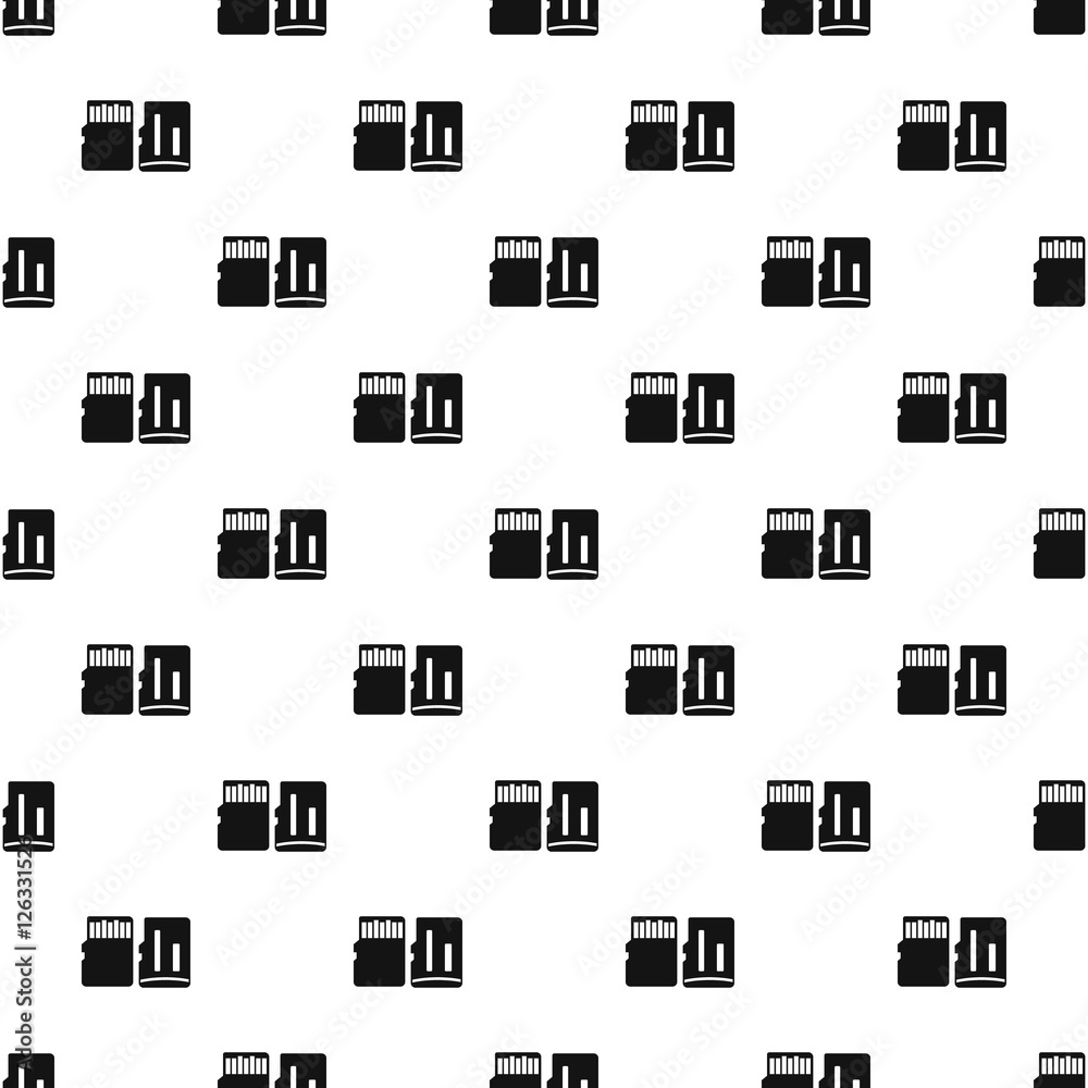 Poster SD memory cards pattern. Simple illustration of SD memory cards vector pattern for web