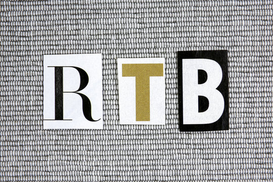 RTB (Real-time bidding) acronym on grey background