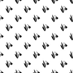 Snowdrop pattern. Simple illustration of snowdrop vector pattern for web