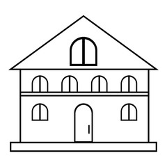 House icon. Outline illustration of house vector icon for web design