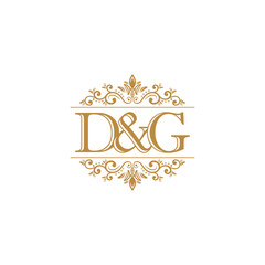 D&G Initial logo. Ornament gold