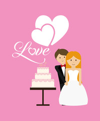 wedding marriage love icon vector illustration graphic design