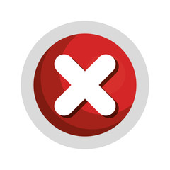 x button isolated icon vector illustration design