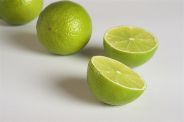 Lime, white background
