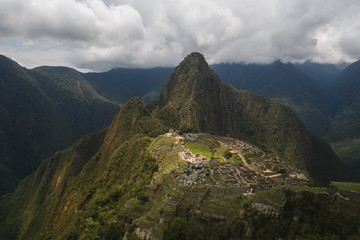 Fototapeta premium mountain peak in the mist, beautiful landscape